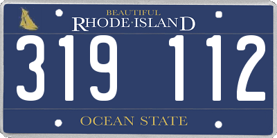 RI license plate 319112