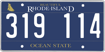 RI license plate 319114