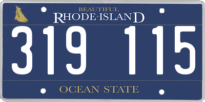 RI license plate 319115