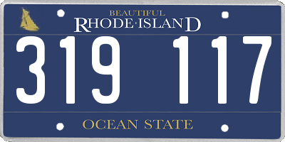 RI license plate 319117