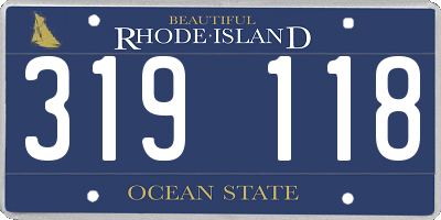 RI license plate 319118