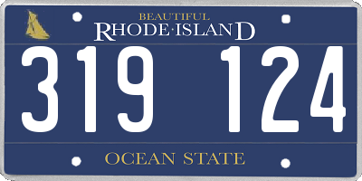 RI license plate 319124