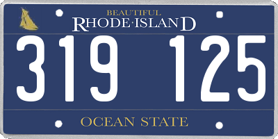 RI license plate 319125