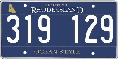 RI license plate 319129