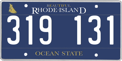 RI license plate 319131