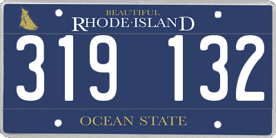 RI license plate 319132