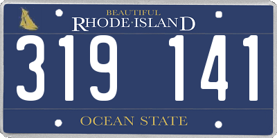 RI license plate 319141