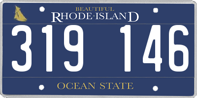RI license plate 319146