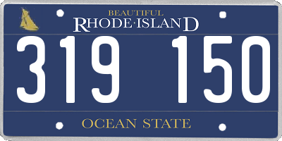 RI license plate 319150