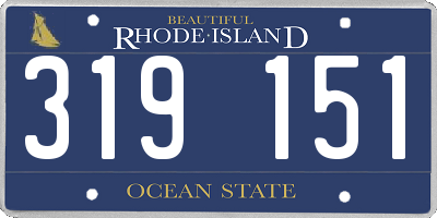 RI license plate 319151