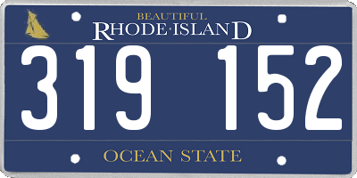 RI license plate 319152