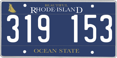 RI license plate 319153