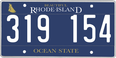 RI license plate 319154