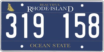 RI license plate 319158