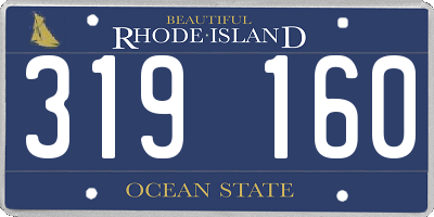 RI license plate 319160