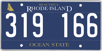 RI license plate 319166