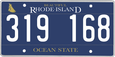 RI license plate 319168