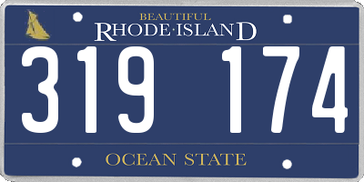 RI license plate 319174