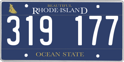 RI license plate 319177
