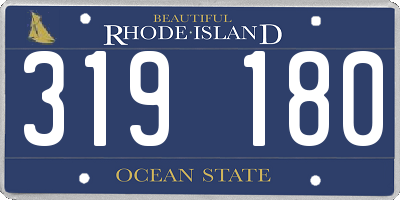 RI license plate 319180