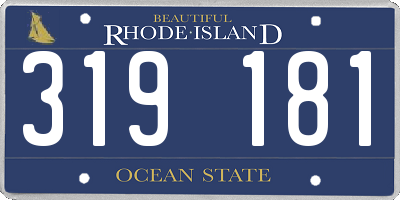 RI license plate 319181