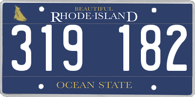 RI license plate 319182