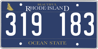 RI license plate 319183