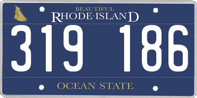 RI license plate 319186