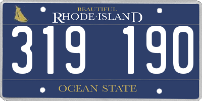RI license plate 319190
