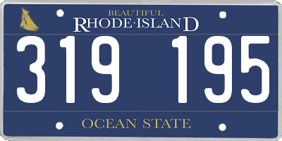 RI license plate 319195
