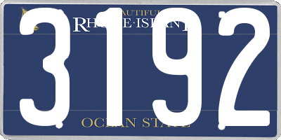 RI license plate 3192
