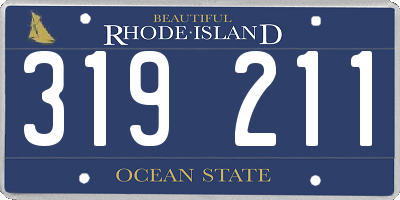 RI license plate 319211