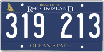RI license plate 319213
