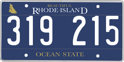 RI license plate 319215