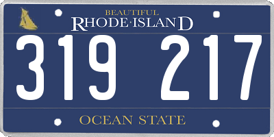 RI license plate 319217