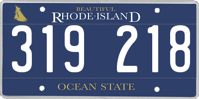 RI license plate 319218