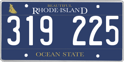 RI license plate 319225