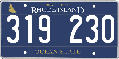 RI license plate 319230