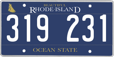 RI license plate 319231
