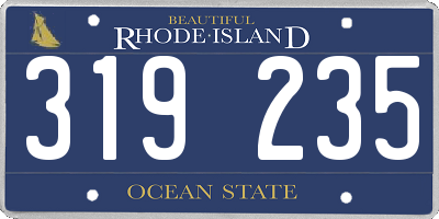 RI license plate 319235