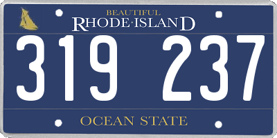 RI license plate 319237