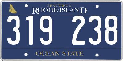 RI license plate 319238