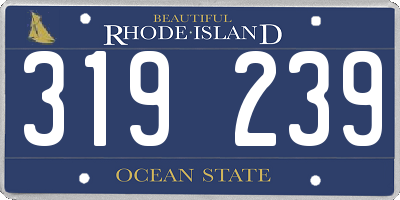 RI license plate 319239