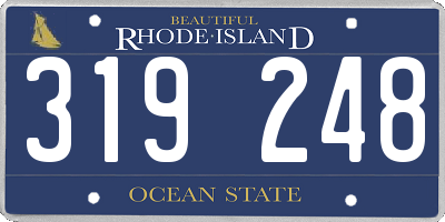 RI license plate 319248