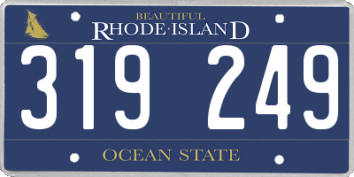 RI license plate 319249
