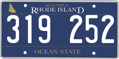 RI license plate 319252