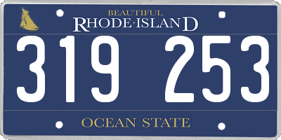 RI license plate 319253