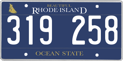 RI license plate 319258