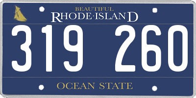 RI license plate 319260