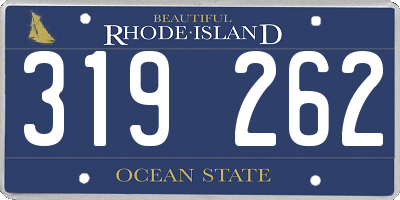 RI license plate 319262